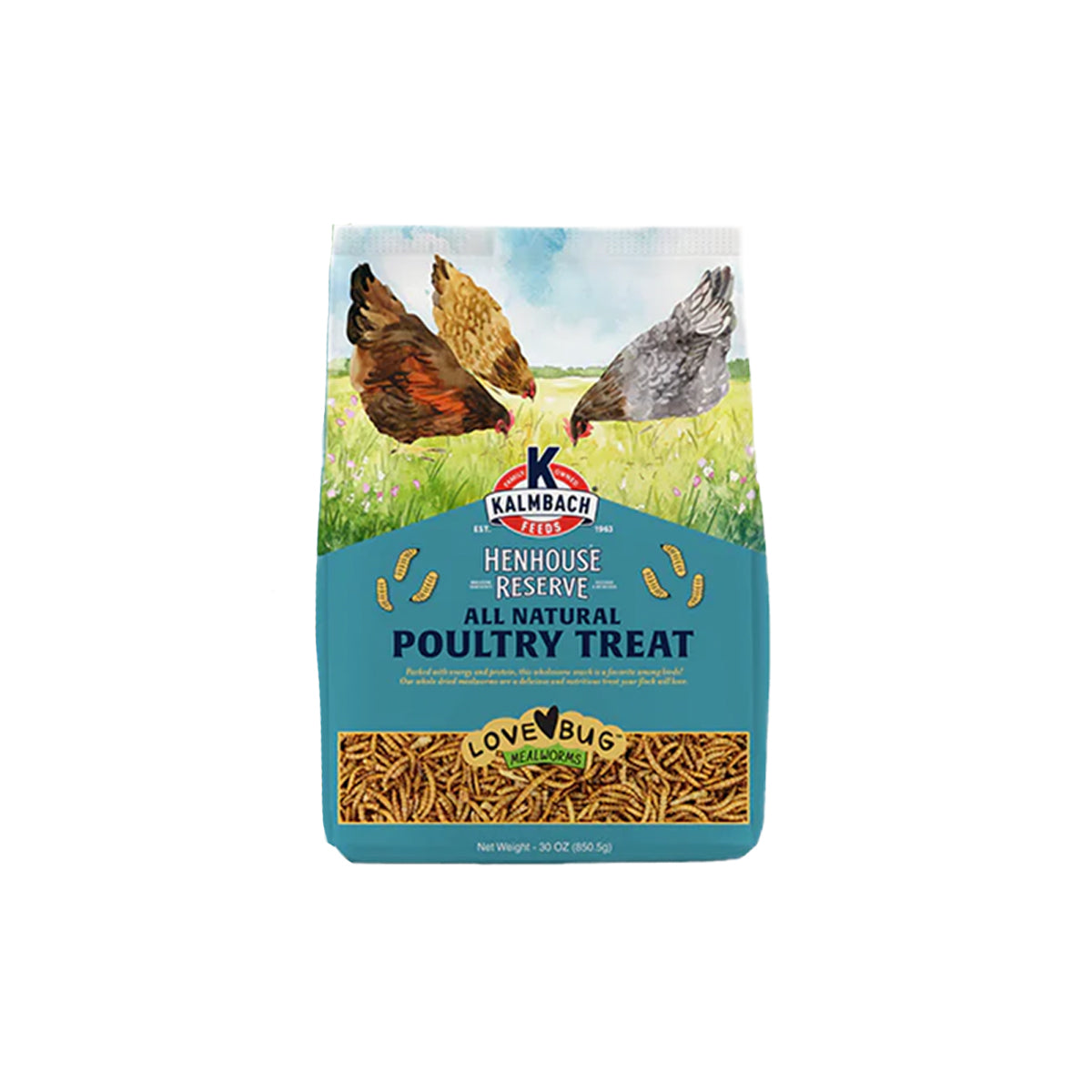 Love Bug™ Mealworm Treats es un delicioso y nutritivo suplemento lleno de proteína natural y energía, ideal para todo tipo de aves adultas y en crecimiento.