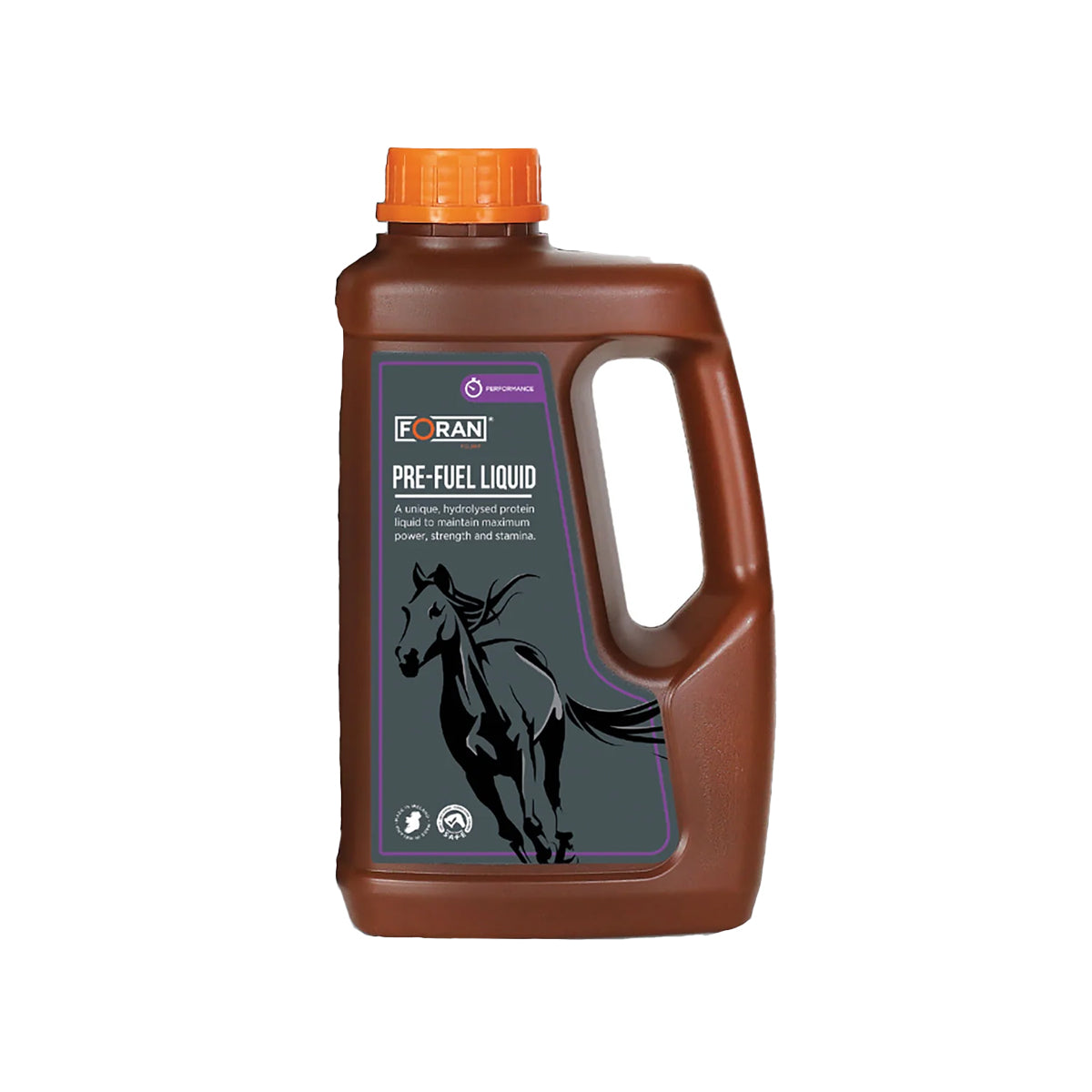 PRE-FUEL es un suplemento energético diseñado para caballos atletas que necesitan un impulso nutricional antes del ejercicio o la competición.