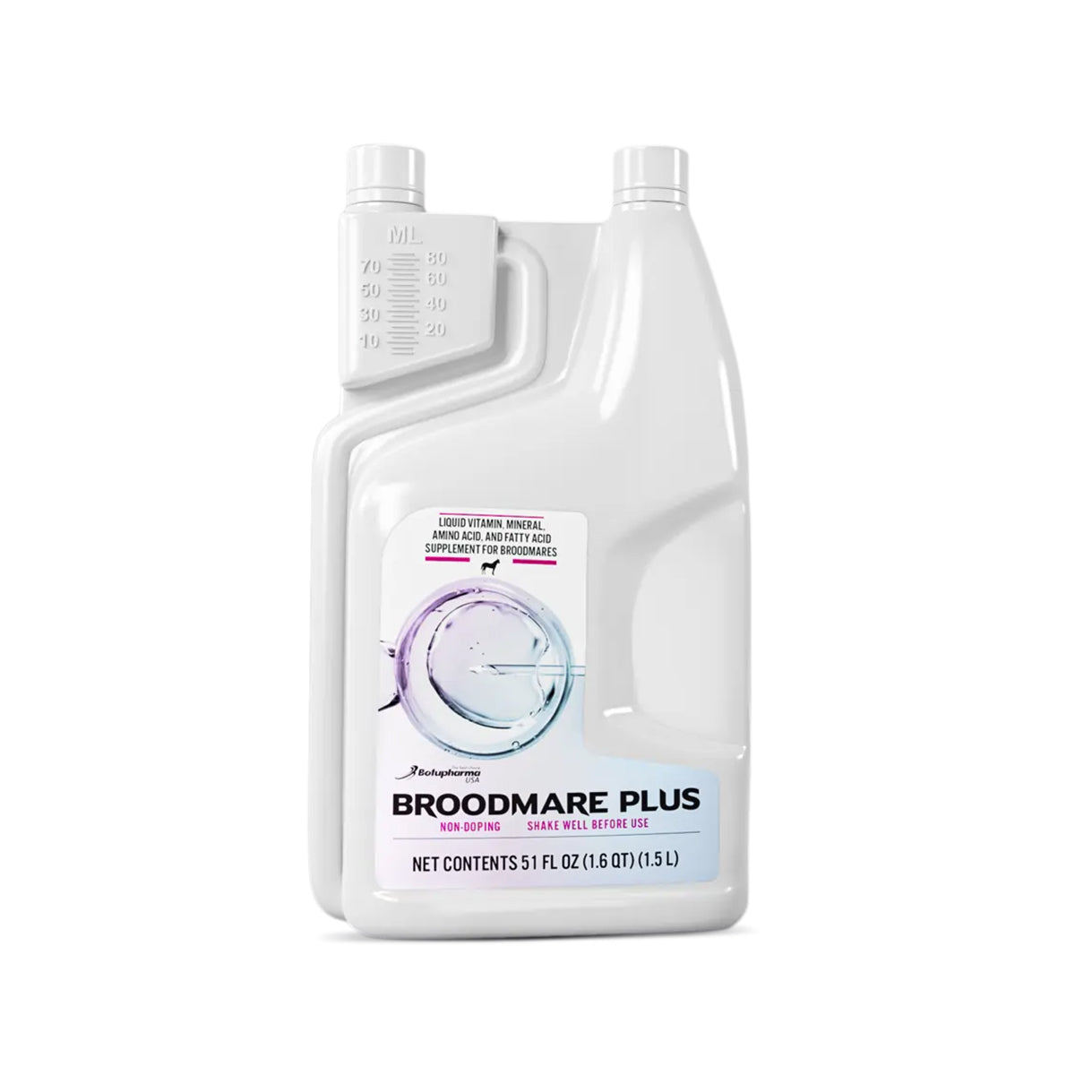 Broodmare Plus es un suplemento avanzado formulado para optimizar la fertilidad y salud reproductiva de yeguas en programas intensivos o de edad avanzada. 